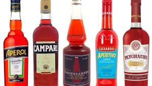 Campari, Aperol, Luxardo bitter