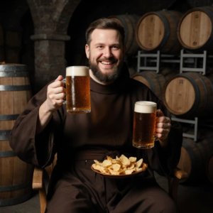 נזיר שותה בירה